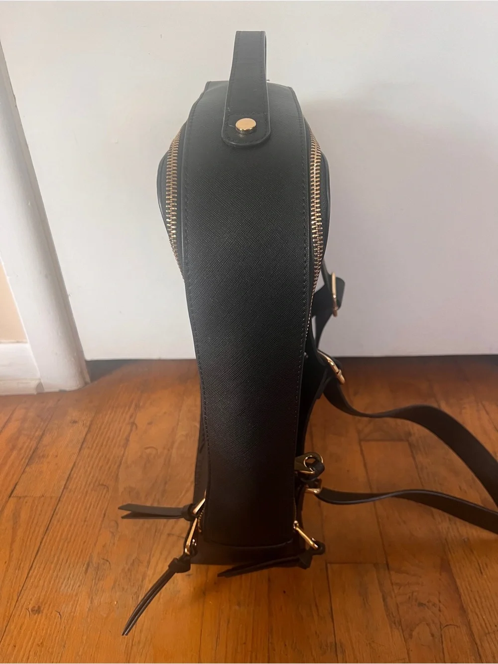 Calpak Black Leather Backpack